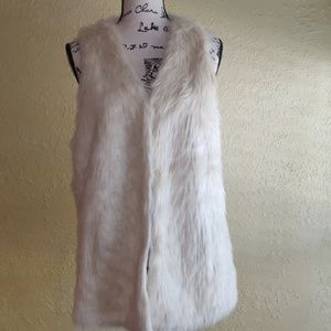 Adorable  long faux fur vest